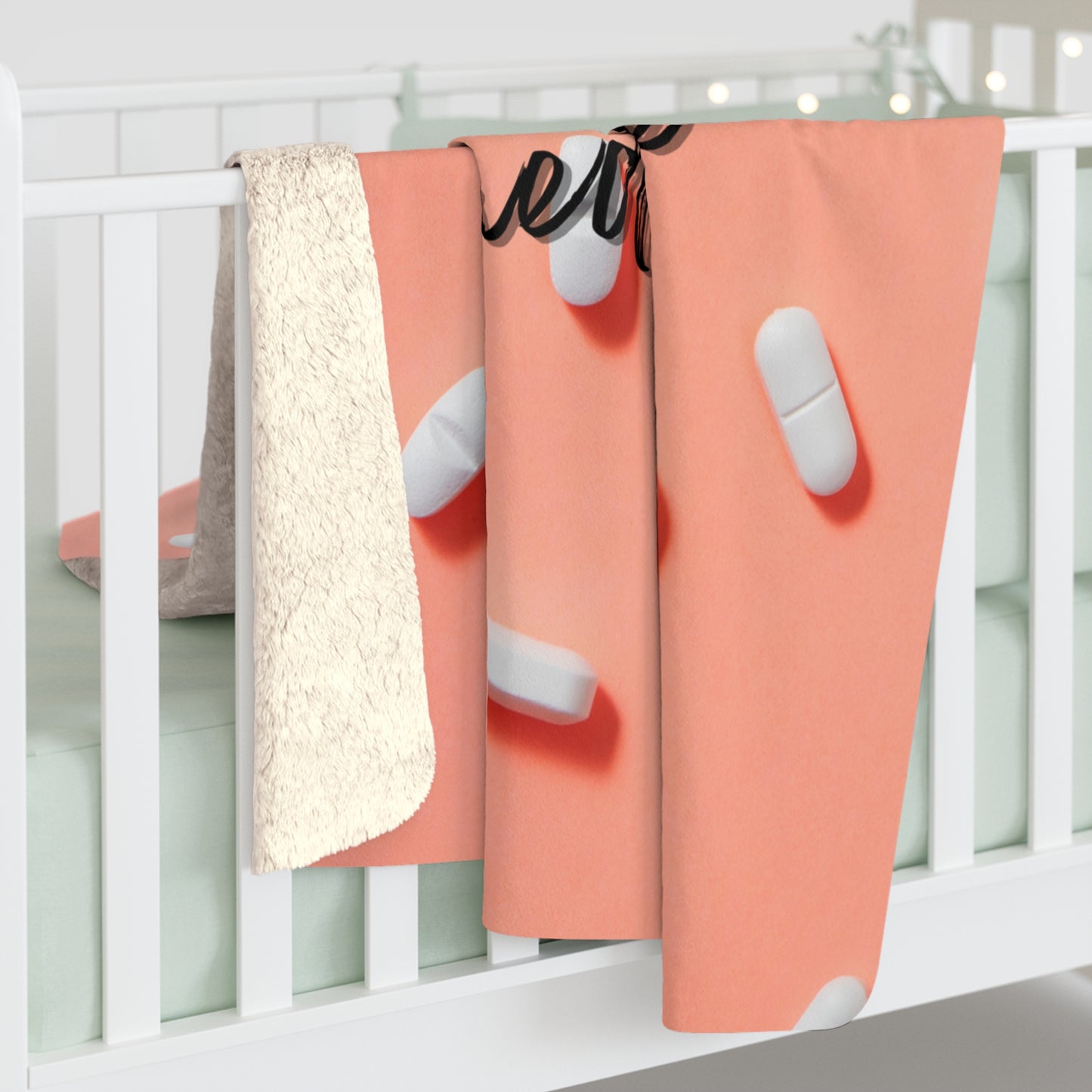 "Sleep Is My Medicine" Sherpa Blanket