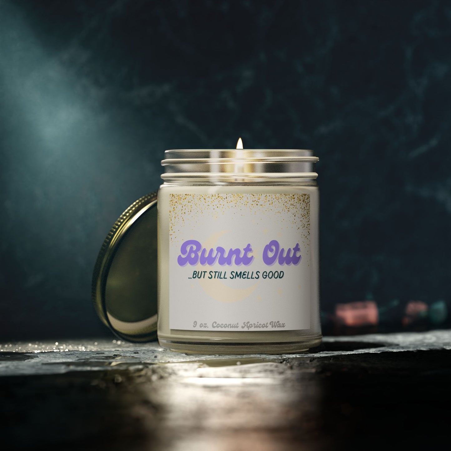 "Burnt Out" Coconut Apricot Wax Candle